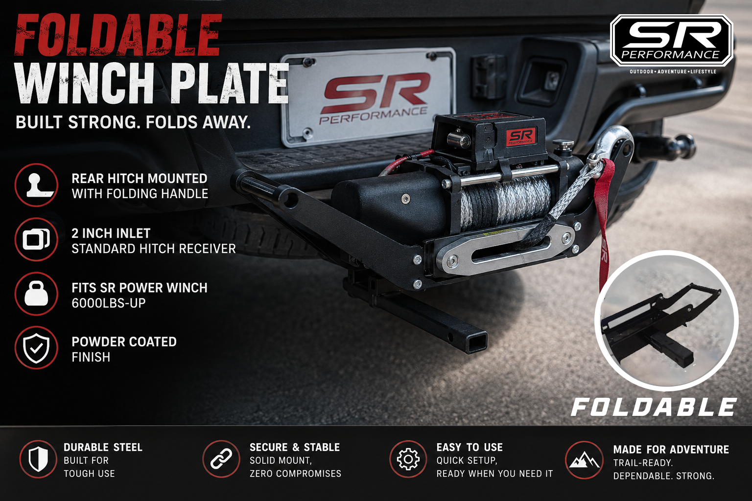 SR WINCH PLATE (FOLDABLE)